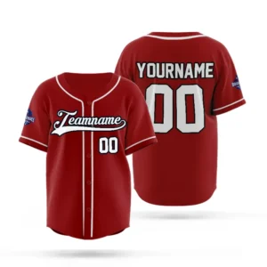 Custom Arkansas Baseball Jersey-1