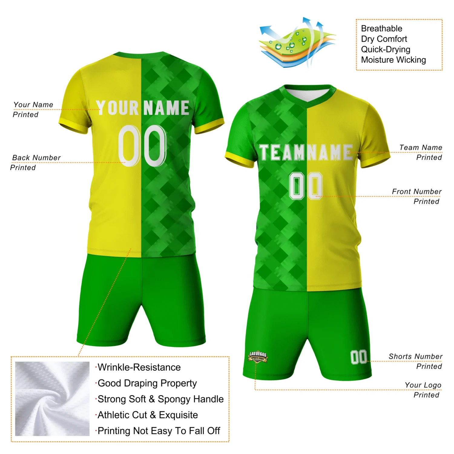 Custom Brazil Soccer Jersey-3