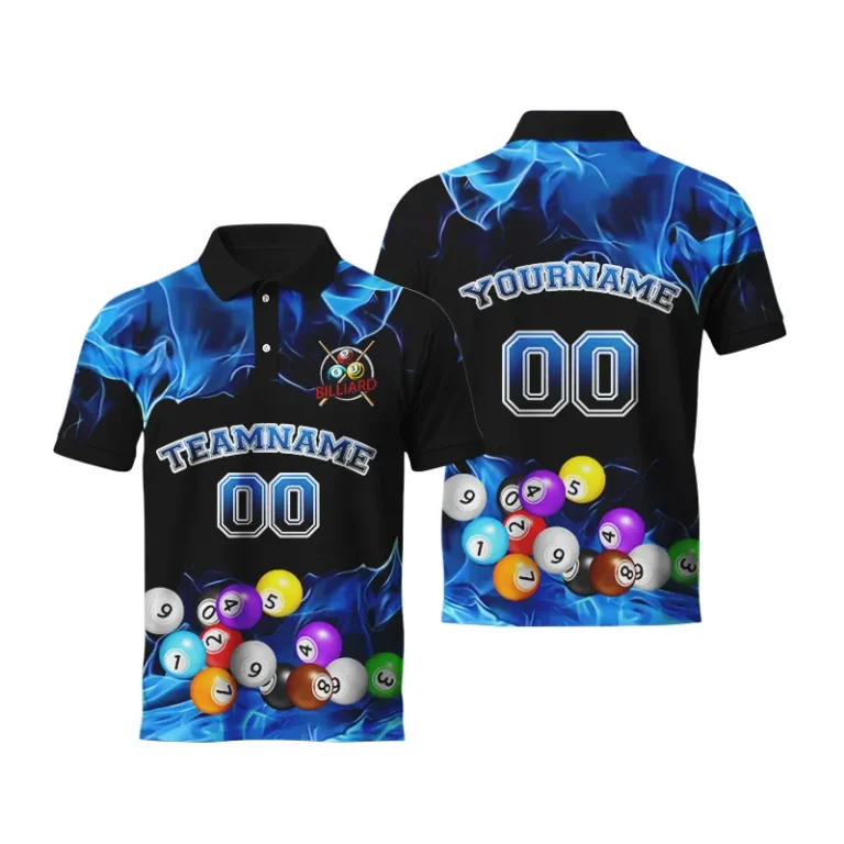 custom billiard polo shirts-1