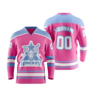 custom pink hockey jersey-1