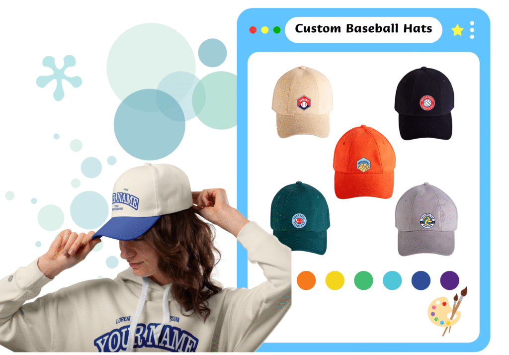 customized baseball hats in Steps