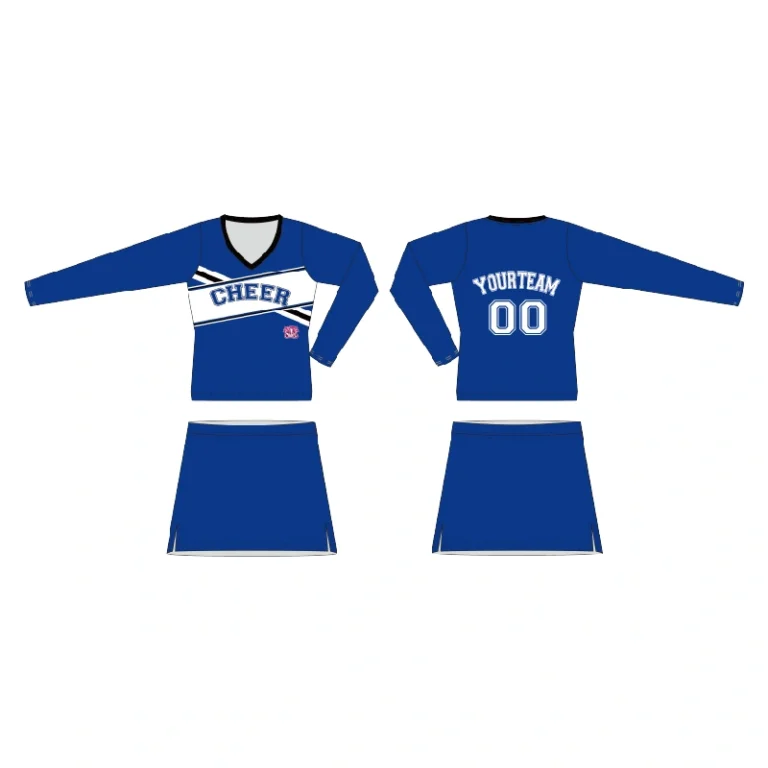 Custom Long Sleeve Cheerleader Uniform-1