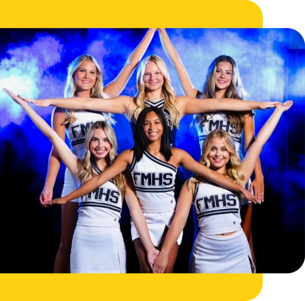 Professional cheerleading custom uniforms