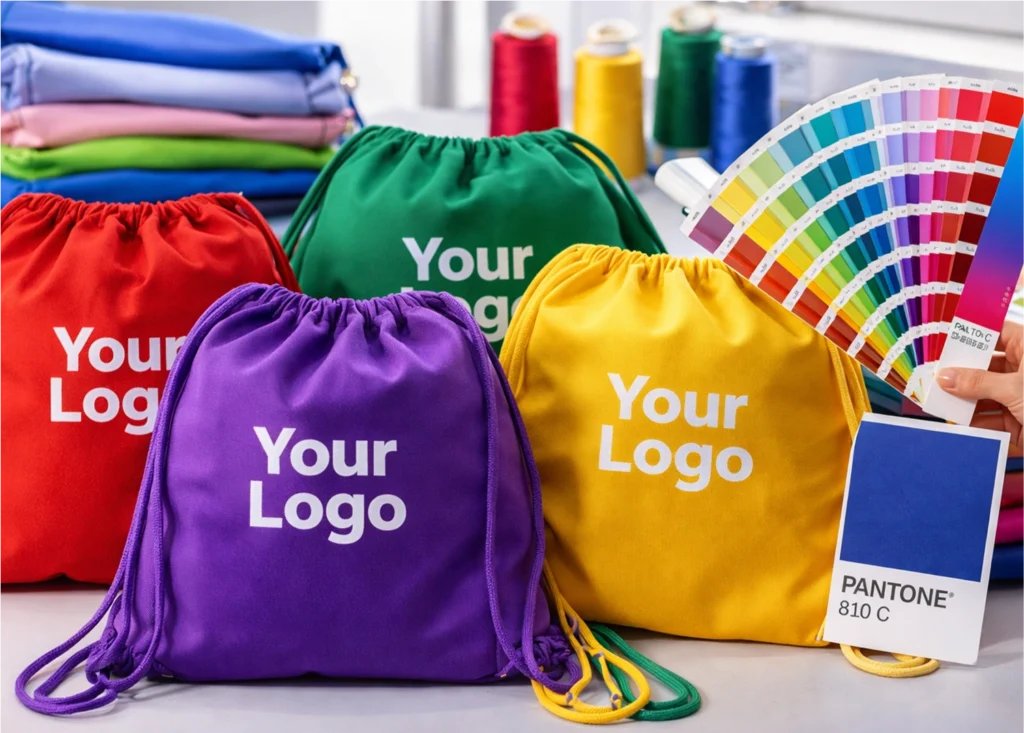 3.custom full color printed drawstring bags