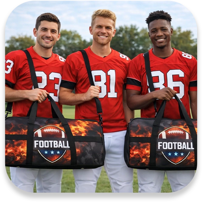 Custom Football Duffle Bags