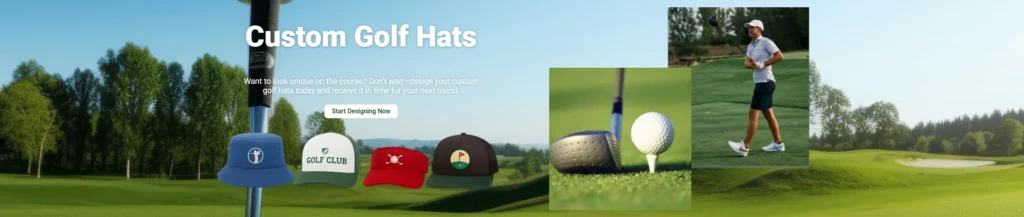 Custom Golf Hats hero banner