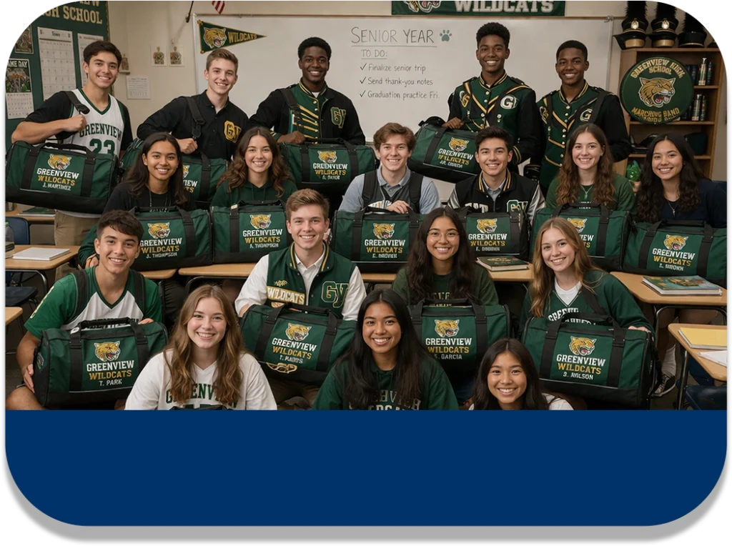 Custom School Duffle Bags