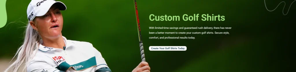 Custom golf shirts hero banner
