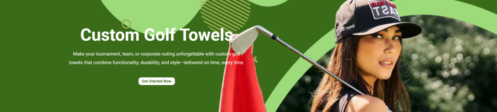 Design Your Own Golf Towels HERO BANNER