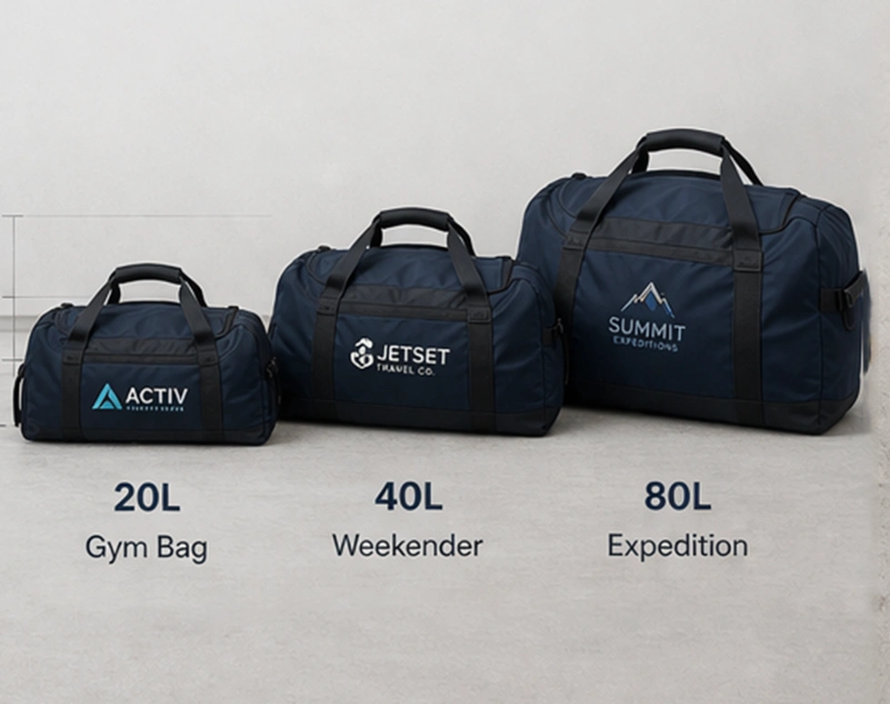 custom sized duffle bags