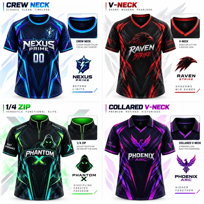 custom esports jerseys collar style
