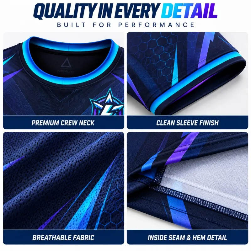 custom esports jerseys detail