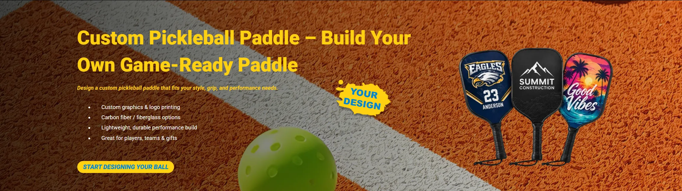 Order Custom Pickleball Paddle from FastCustomJerseys