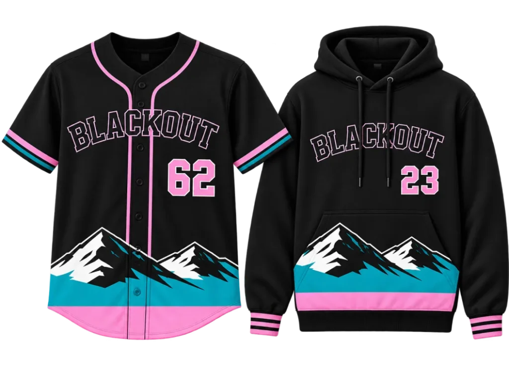 Custom Baseball Jerseys & Hoodies for BLACKOUT team