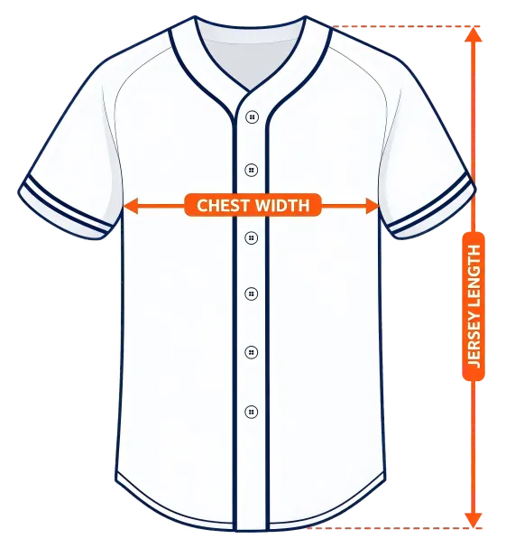 Custom Baseball Jerseys Size