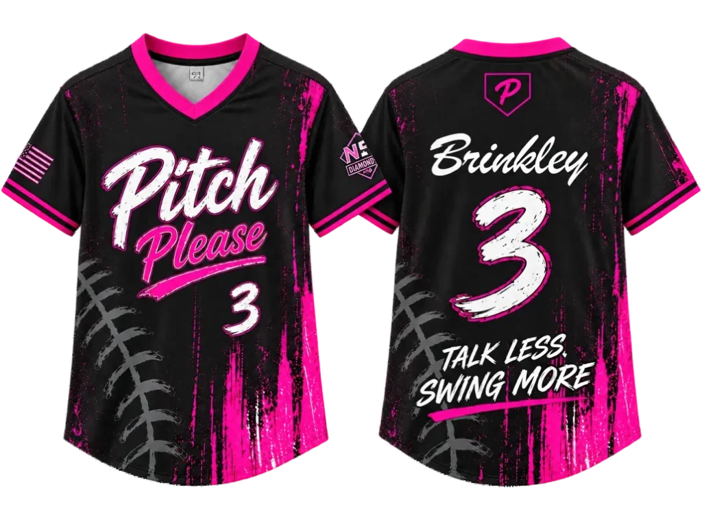 Custom Baseball Jerseys for Pitch Please Team-1