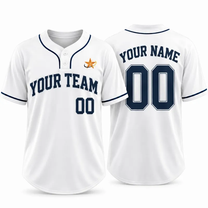 custom 2 button baseball jersey