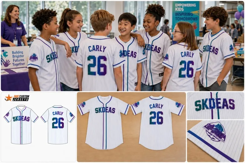 SKDEAS Foundation youth team wearing custom youth jerseys made for their program