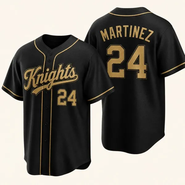 custom black baseball jersey
