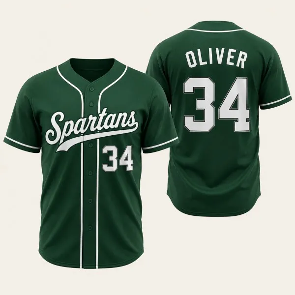 custom green baseball jersey