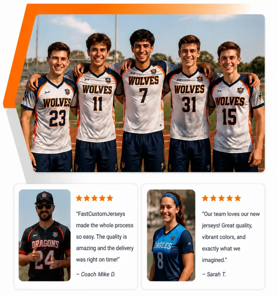 Custom jersey maker reviews from teams wearing personalized jerseys