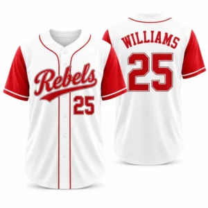 Custom Baseball Jerseys White and Red