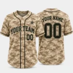 Custom Camouflage Baseball Jersey