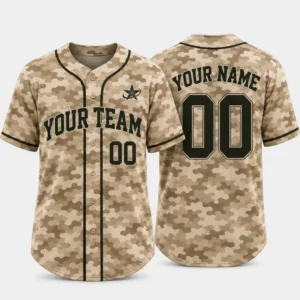 Custom Camo Baseball Jersey -1
