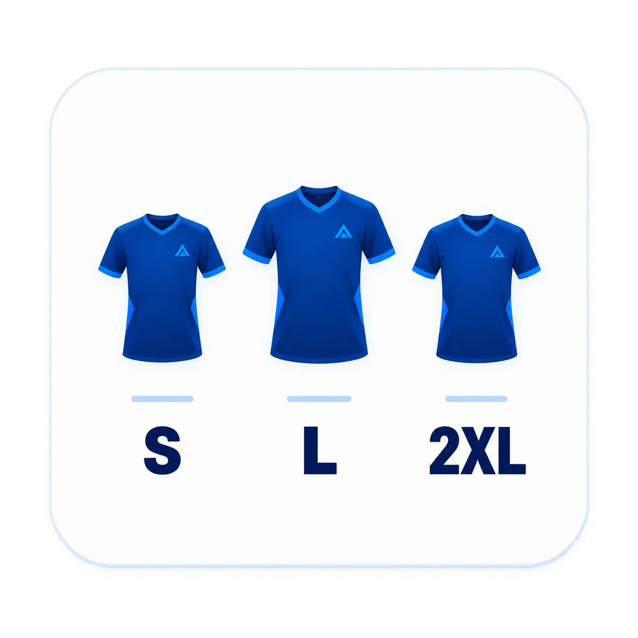 Custom esports jerseys with multiple sizes