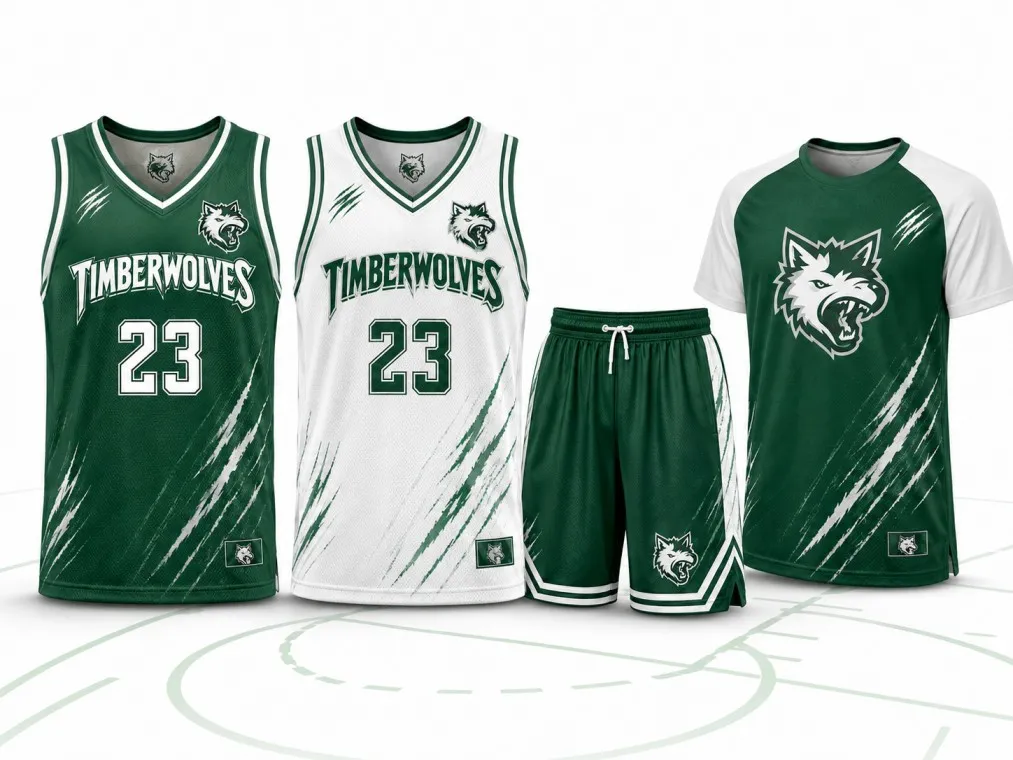 Custom basketball uniform set featuring jerseys, shorts, and Shooting Shirt