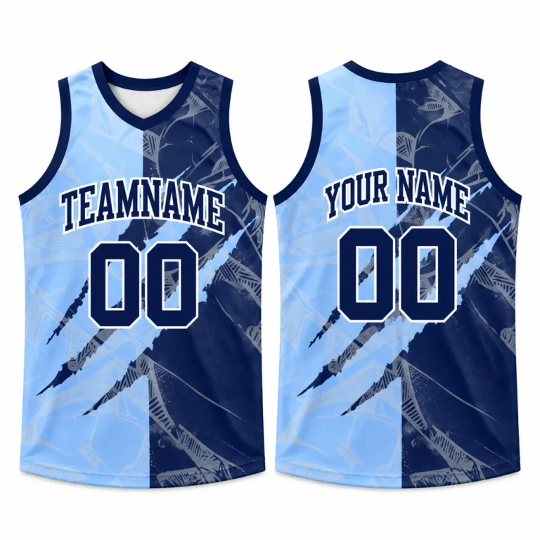 custom basketball jersey blue art