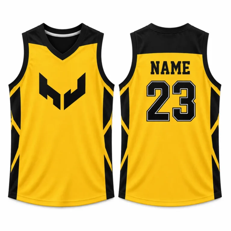 custom gold basketball jersey