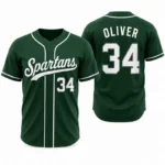 Custom Green Baseball Jersey