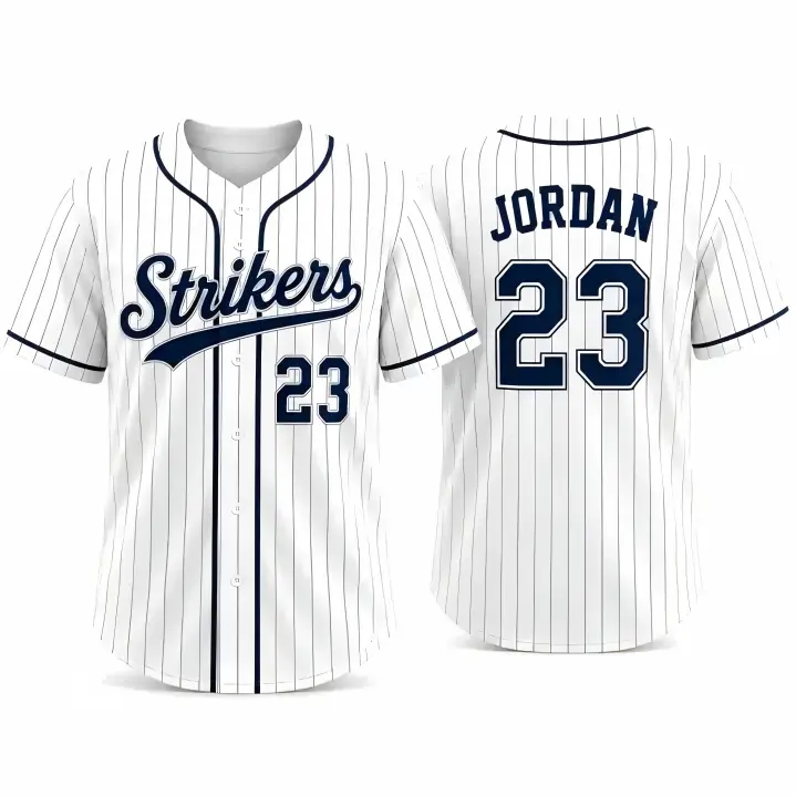 custom pinstripe baseball jersey
